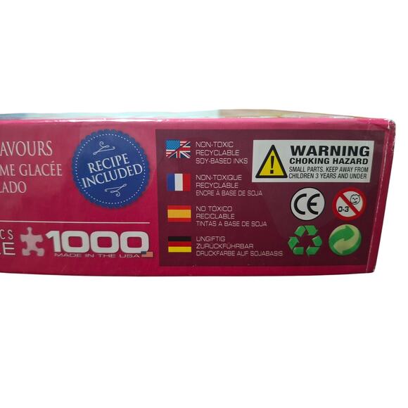 Eurographics Puzzle Ice Cream Flavours 1000 Piece Jigsaw Puzzle w Recipe - Picture 4 of 5